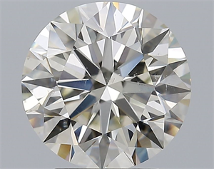 Picture of Natural Diamond 3.21 Carats, Round with Excellent Cut, K Color, SI1 Clarity and Certified by GIA