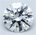 Natural Diamond 3.02 Carats, Round with Excellent Cut, G Color, VVS2 Clarity and Certified by GIA