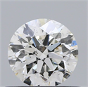 Natural Diamond 0.51 Carats, Round with Excellent Cut, I Color, SI1 Clarity and Certified by GIA