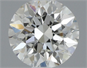 Natural Diamond 0.50 Carats, Round with Excellent Cut, J Color, VS2 Clarity and Certified by GIA