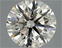 Natural Diamond 0.50 Carats, Round with Very Good Cut, I Color, SI1 Clarity and Certified by IGI