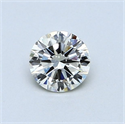 Natural Diamond 0.50 Carats, Round with Good Cut, K Color, VVS2 Clarity and Certified by GIA