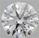 Natural Diamond 1.61 Carats, Round with Excellent Cut, F Color, VVS2 Clarity and Certified by GIA