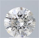 Natural Diamond 2.09 Carats, Round with Excellent Cut, F Color, I1 Clarity and Certified by GIA