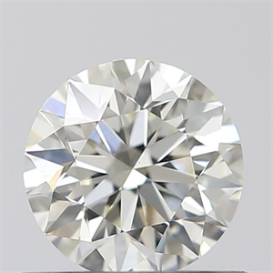 Picture of Natural Diamond 0.53 Carats, Round with Excellent Cut, K Color, VS1 Clarity and Certified by GIA