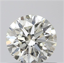 Natural Diamond 0.53 Carats, Round with Excellent Cut, K Color, VVS2 Clarity and Certified by GIA