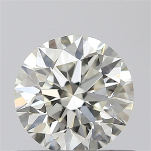 Picture of Natural Diamond 0.53 Carats, Round with Excellent Cut, K Color, VVS2 Clarity and Certified by GIA