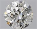 Natural Diamond 2.50 Carats, Round with Excellent Cut, J Color, SI1 Clarity and Certified by GIA