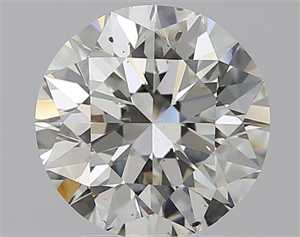 Picture of Natural Diamond 2.50 Carats, Round with Excellent Cut, J Color, SI1 Clarity and Certified by GIA