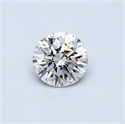 Natural Diamond 0.40 Carats, Round with Very Good Cut, F Color, SI1 Clarity and Certified by GIA