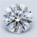 Natural Diamond 3.51 Carats, Round with Excellent Cut, D Color, SI1 Clarity and Certified by GIA