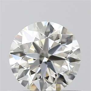 Picture of Natural Diamond 0.53 Carats, Round with Excellent Cut, K Color, VS1 Clarity and Certified by GIA