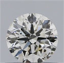 Natural Diamond 0.53 Carats, Round with Excellent Cut, H Color, SI2 Clarity and Certified by IGI