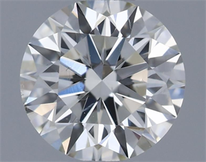 Picture of Natural Diamond 0.53 Carats, Round with Excellent Cut, G Color, SI1 Clarity and Certified by IGI