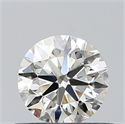 Natural Diamond 0.50 Carats, Round with Very Good Cut, K Color, VS2 Clarity and Certified by GIA