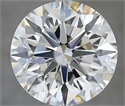 Natural Diamond 4.01 Carats, Round with Excellent Cut, H Color, VS2 Clarity and Certified by IGI