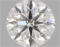 Natural Diamond 0.40 Carats, Round with Excellent Cut, D Color, SI2 Clarity and Certified by IGI