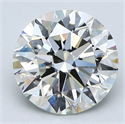 Natural Diamond 2.20 Carats, Round with Excellent Cut, J Color, VS2 Clarity and Certified by GIA