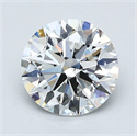 Natural Diamond 1.55 Carats, Round with Excellent Cut, E Color, SI1 Clarity and Certified by GIA