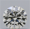 Natural Diamond 0.41 Carats, Round with Excellent Cut, J Color, VS2 Clarity and Certified by IGI