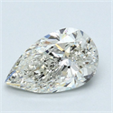 Natural Diamond 1.50 Carats, Pear with  Cut, I Color, SI2 Clarity and Certified by GIA