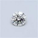 Natural Diamond 0.41 Carats, Round with Excellent Cut, H Color, VVS2 Clarity and Certified by GIA