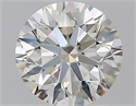 Natural Diamond 1.51 Carats, Round with Excellent Cut, G Color, SI1 Clarity and Certified by GIA