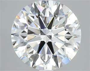 Picture of Natural Diamond 4.10 Carats, Round with Excellent Cut, H Color, VVS2 Clarity and Certified by GIA