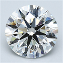 Natural Diamond 3.72 Carats, Round with Excellent Cut, G Color, VS1 Clarity and Certified by GIA