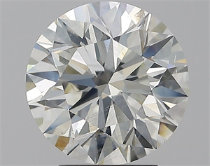 Picture of Natural Diamond 3.51 Carats, Round with Excellent Cut, J Color, SI2 Clarity and Certified by GIA