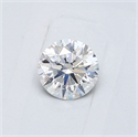 Natural Diamond 0.43 Carats, Round with Very Good Cut, F Color, I1 Clarity and Certified by GIA