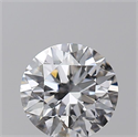 Natural Diamond 0.46 Carats, Round with Excellent Cut, F Color, SI1 Clarity and Certified by GIA