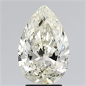 Natural Diamond 3.02 Carats, Pear with  Cut, K Color, SI1 Clarity and Certified by IGI