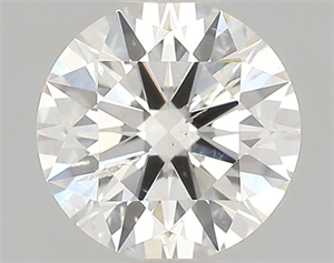 Picture of Natural Diamond 0.59 Carats, Round with Excellent Cut, K Color, I1 Clarity and Certified by GIA