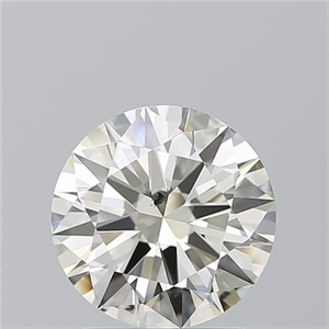 Picture of Natural Diamond 2.01 Carats, Round with Excellent Cut, K Color, SI1 Clarity and Certified by GIA