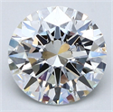 Natural Diamond 2.40 Carats, Round with Excellent Cut, F Color, VVS1 Clarity and Certified by GIA