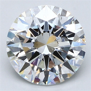 Picture of Natural Diamond 2.40 Carats, Round with Excellent Cut, F Color, VVS1 Clarity and Certified by GIA