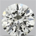 Natural Diamond 0.51 Carats, Round with Excellent Cut, I Color, VVS2 Clarity and Certified by IGI