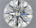 Natural Diamond 0.45 Carats, Round with Excellent Cut, J Color, VVS1 Clarity and Certified by IGI