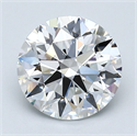 Natural Diamond 2.09 Carats, Round with Very Good Cut, E Color, VS1 Clarity and Certified by GIA