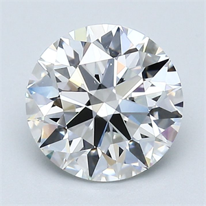 Picture of Natural Diamond 2.09 Carats, Round with Very Good Cut, E Color, VS1 Clarity and Certified by GIA