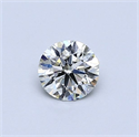 Natural Diamond 0.40 Carats, Round with Excellent Cut, J Color, SI1 Clarity and Certified by GIA