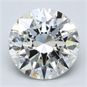 Natural Diamond 2.21 Carats, Round with Excellent Cut, J Color, SI2 Clarity and Certified by GIA