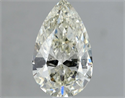 Natural Diamond 1.00 Carats, Pear with  Cut, J Color, SI1 Clarity and Certified by IGI