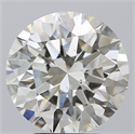 Natural Diamond 5.01 Carats, Round with Excellent Cut, J Color, SI1 Clarity and Certified by IGI