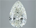 Natural Diamond 4.01 Carats, Pear with  Cut, H Color, VVS2 Clarity and Certified by IGI