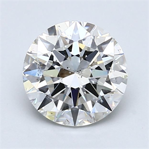 Picture of Natural Diamond 1.70 Carats, Round with Excellent Cut, G Color, SI1 Clarity and Certified by GIA