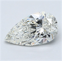 Natural Diamond 2.51 Carats, Pear with  Cut, I Color, SI1 Clarity and Certified by GIA