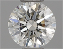 Natural Diamond 0.40 Carats, Round with Excellent Cut, H Color, VVS2 Clarity and Certified by IGI