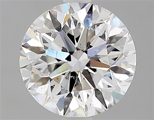 Picture of Natural Diamond 2.01 Carats, Round with Very Good Cut, F Color, SI2 Clarity and Certified by GIA